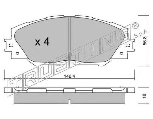 764.0 Trusting pastillas de freno delanteras