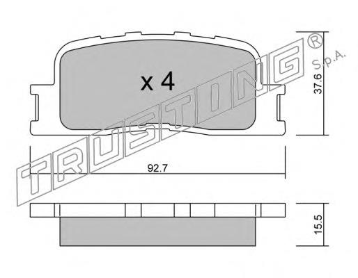 7690 Trusting pastillas de freno traseras