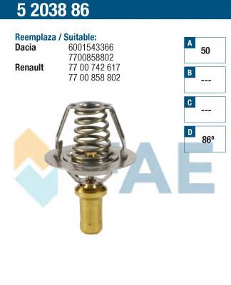 5203886 FAE termostato, refrigerante