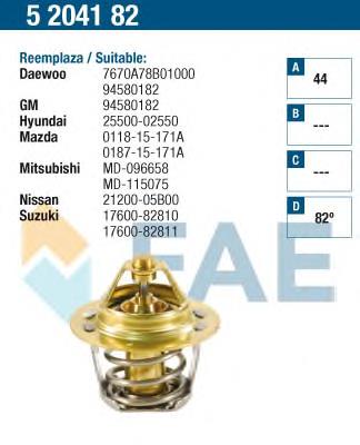 5204182 FAE termostato, refrigerante