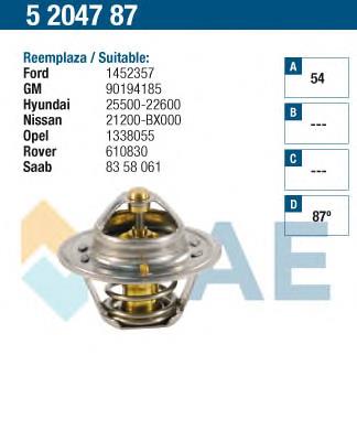 5204787 FAE termostato, refrigerante