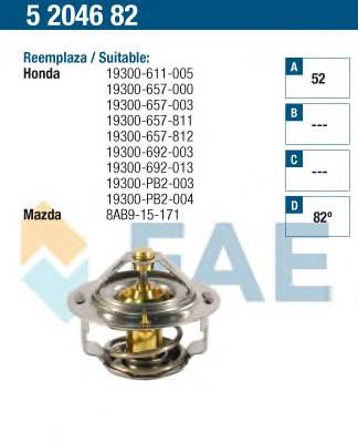 5204682 FAE termostato, refrigerante