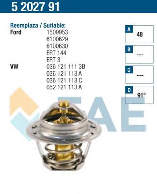 5202791 FAE termostato, refrigerante