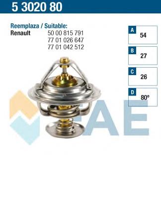 5302080 FAE termostato, refrigerante