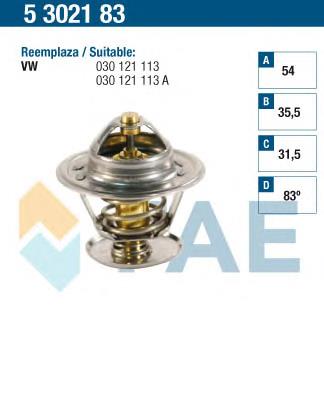 5302183 FAE termostato, refrigerante