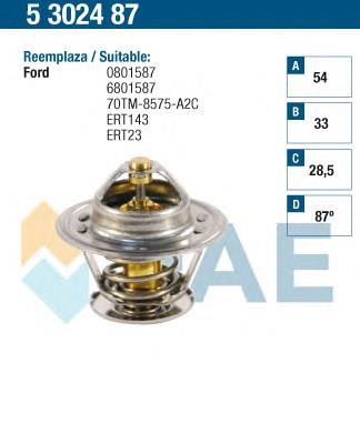 5302487 FAE termostato, refrigerante