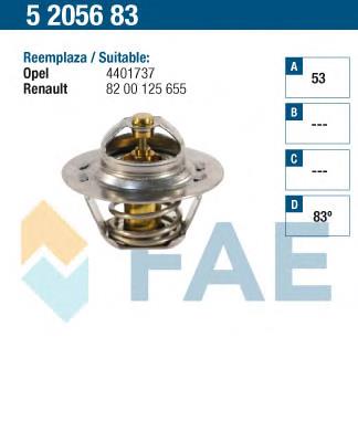 5205683 FAE termostato, refrigerante