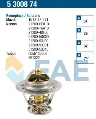 5300874 FAE termostato, refrigerante