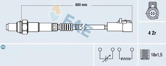 77431 FAE sonda lambda sensor de oxigeno post catalizador