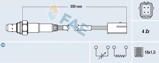 77397 FAE sonda lambda sensor de oxigeno para catalizador