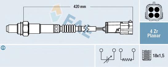 77429 FAE sonda lambda sensor de oxigeno para catalizador