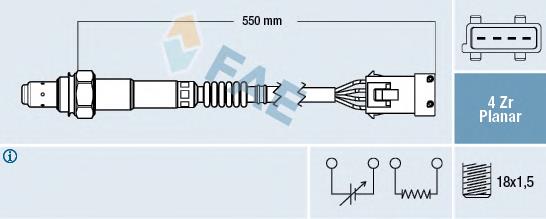 77411 FAE sonda lambda sensor de oxigeno para catalizador