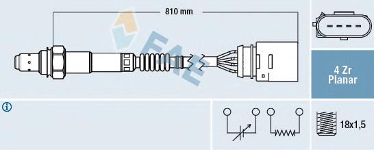 77406 FAE sonda lambda sensor de oxigeno post catalizador