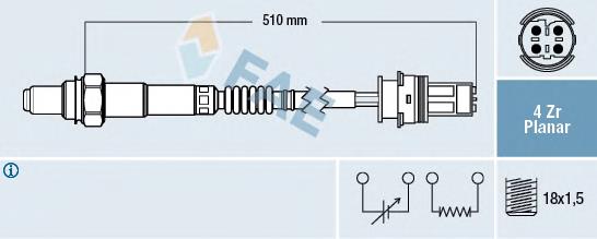 77408 FAE sonda lambda sensor de oxigeno post catalizador