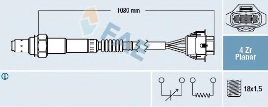 77421 FAE sonda lambda sensor de oxigeno para catalizador