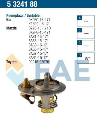 5324188 FAE termostato, refrigerante