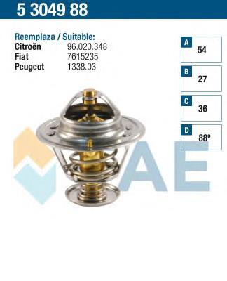 5304988 FAE termostato, refrigerante