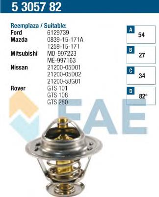 5305782 FAE termostato, refrigerante