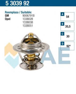 5303992 FAE termostato, refrigerante