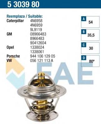 5303980 FAE termostato, refrigerante