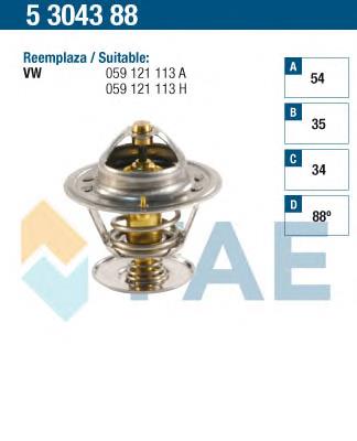 5304388 FAE termostato, refrigerante