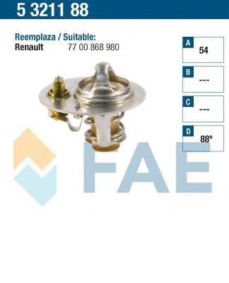 5321188 FAE termostato, refrigerante