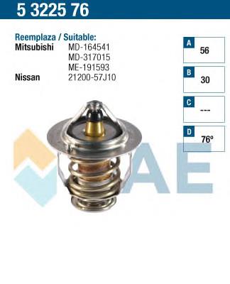 5322576 FAE termostato, refrigerante