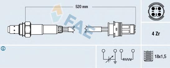 77335 FAE sonda lambda, sensor de oxígeno antes del catalizador izquierdo