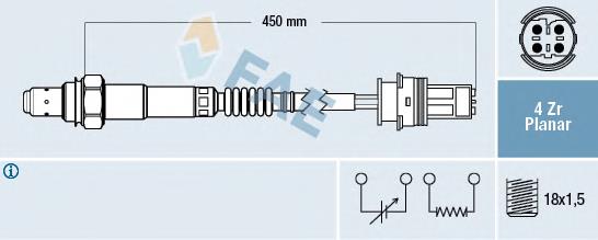 77332 FAE sonda lambda sensor de oxigeno post catalizador