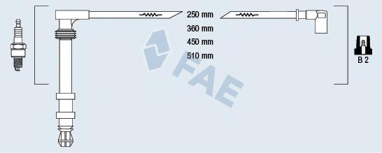 86050 FAE juego de cables de encendido