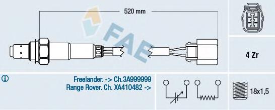 77318 FAE sonda lambda sensor de oxigeno para catalizador