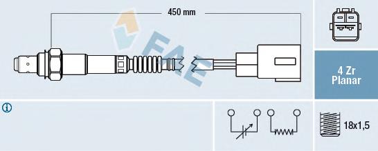 77457 FAE sonda lambda sensor de oxigeno para catalizador