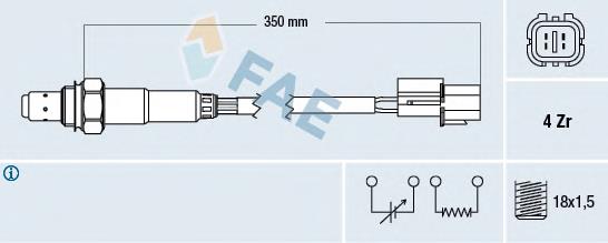 77287 FAE sonda lambda sensor de oxigeno para catalizador