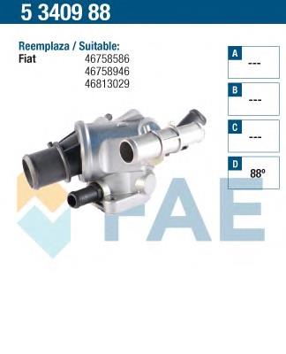 5340988 FAE caja del termostato