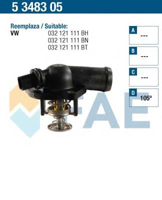 5348305 FAE termostato, refrigerante