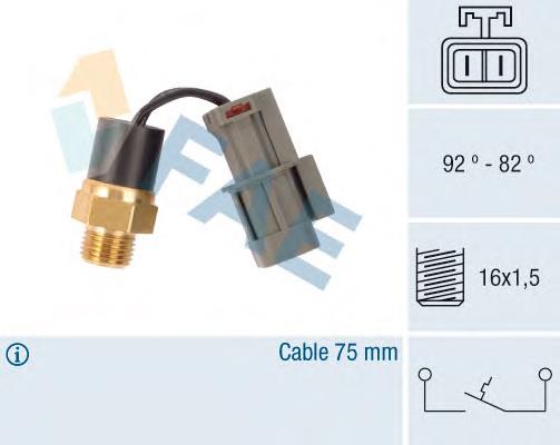 Sensor de temperatura del refrigerante, salpicadero 37560 FAE