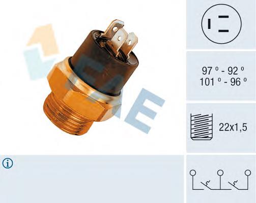 37860 FAE sensor, temperatura del refrigerante (encendido el ventilador del radiador)