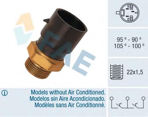 38020 FAE sensor, temperatura del refrigerante (encendido el ventilador del radiador)