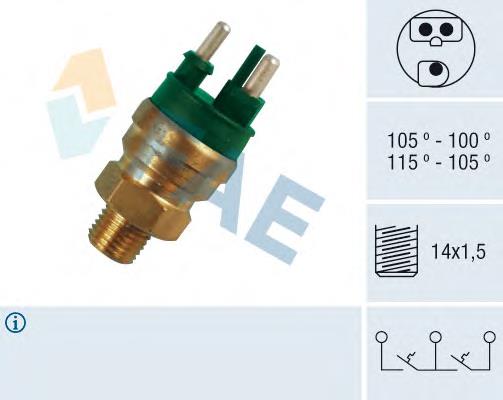 38130 FAE sensor, temperatura del refrigerante (encendido el ventilador del radiador)