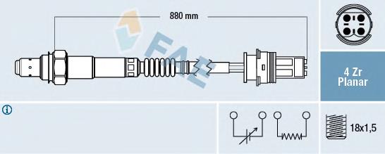 77270 FAE sonda lambda, sensor de oxígeno antes del catalizador izquierdo