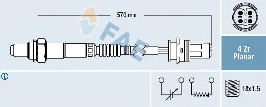 77279 FAE sonda lambda sensor de oxigeno post catalizador