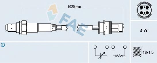 77275 FAE sonda lambda sensor de oxigeno para catalizador