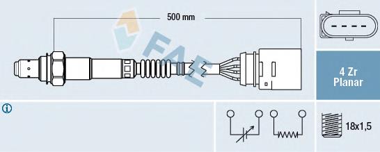 77202 FAE sonda lambda sensor de oxigeno para catalizador