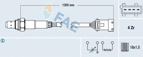 77210 FAE sonda lambda sensor de oxigeno para catalizador