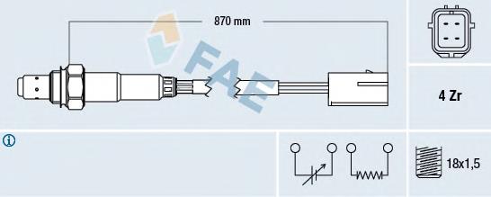 77214 FAE sonda lambda sensor de oxigeno para catalizador