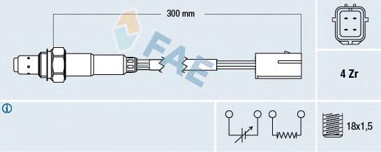 77213 FAE sonda lambda sensor de oxigeno para catalizador