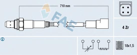 77169 FAE sonda lambda sensor de oxigeno para catalizador