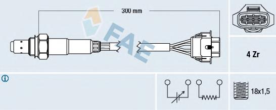 77246 FAE sonda lambda sensor de oxigeno post catalizador