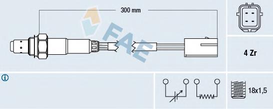 77254 FAE sonda lambda sensor de oxigeno para catalizador