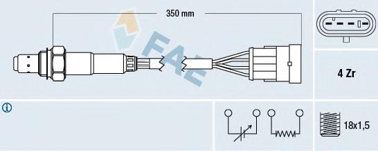 77217 FAE sonda lambda sensor de oxigeno para catalizador